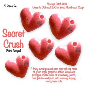 New VintageBitch Gifts Secret Crush Organic Oatmeal & Chai Mini Soaps Handmade